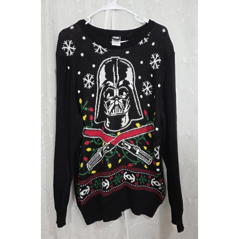 STAR WARS Darth Vader Red Lightsabers‎ Christmas Sweater Large